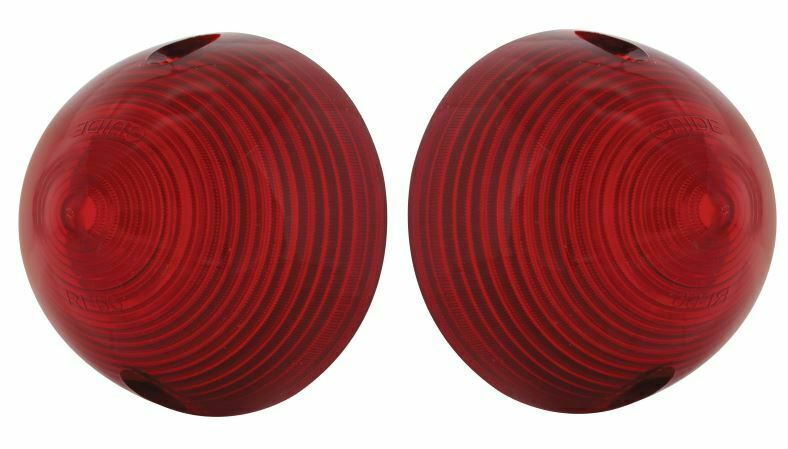 United Pacific Guide Script Tail Light Lens Set 1956 Chevy Bel Air 150 210