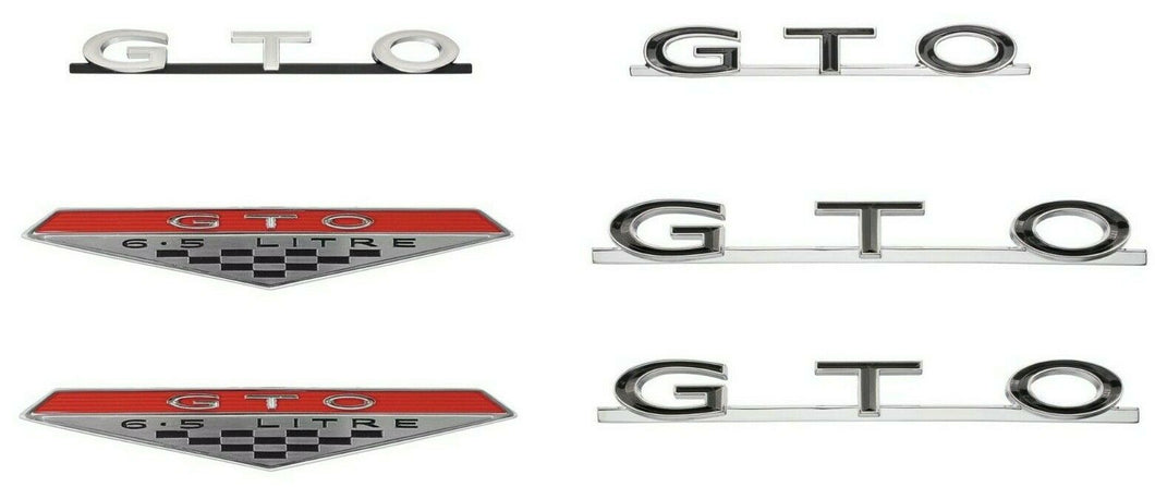 RestoParts Die-Cast Zinc Complete Emblem Set 1964-1966 Pontiac GTO