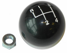 Load image into Gallery viewer, Black 4 Speed Shifter Knob Ball &amp; Lock Nut 1964-1972 Pontiac GTO Lemans Firebird
