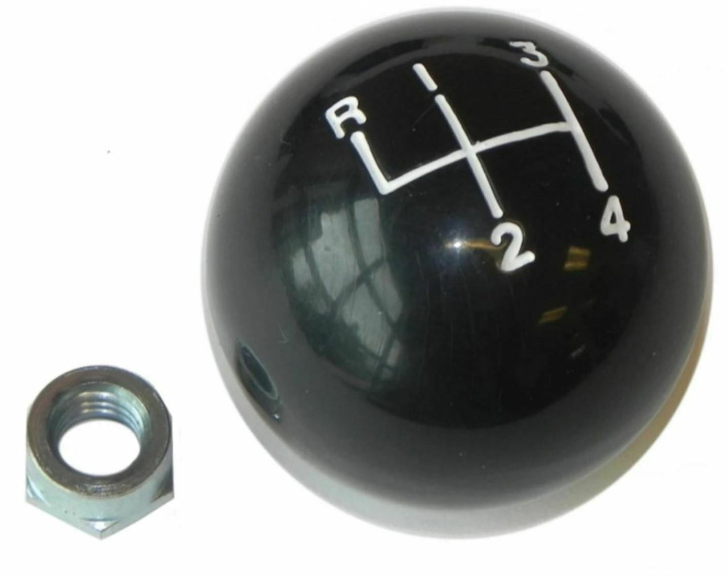 Black 4 Speed Shifter Knob Ball & Lock Nut 1964-1972 Pontiac GTO Lemans Firebird