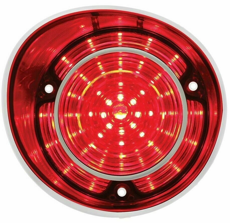 United Pacific LH LED Tail Light W/ Stainless Steel Trim 1971 Chevelle SS/Malibu