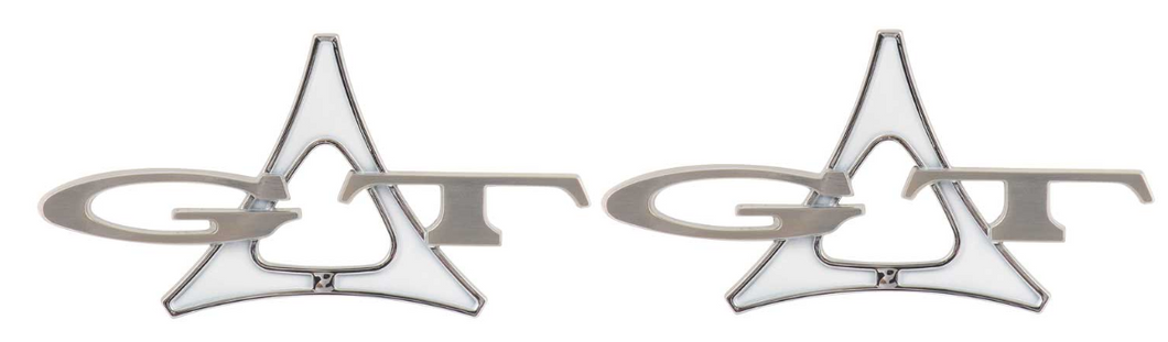 OER GT Fratzog Front Fender Emblem Set With Mounting Hardware 1963 Dodge Dart
