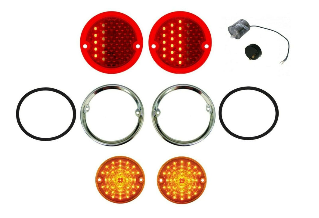 United Pacific LED Sequential Tail/Marker Light/Bezel Set 1955-1959 Chevy Truck