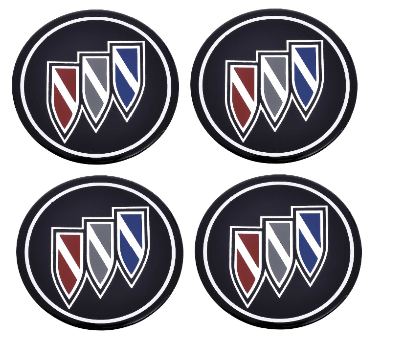 OER Tri Shield Logo Hub Cap Emblem Set 1984-1987 Buick Grand National