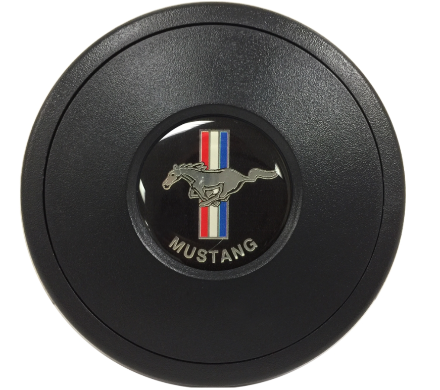 S9 Series Black Horn Button With Running Pony Emblem Ford Mustang Models