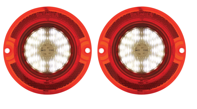 United Pacific LED Backup Light Lens Set 1963 Chevy Impala Bel Air and Biscayne