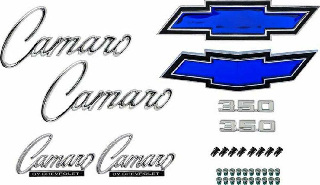 OER R1082 Complete Emblem Set 1969 Chevy Camaro Standard With 350 Engine