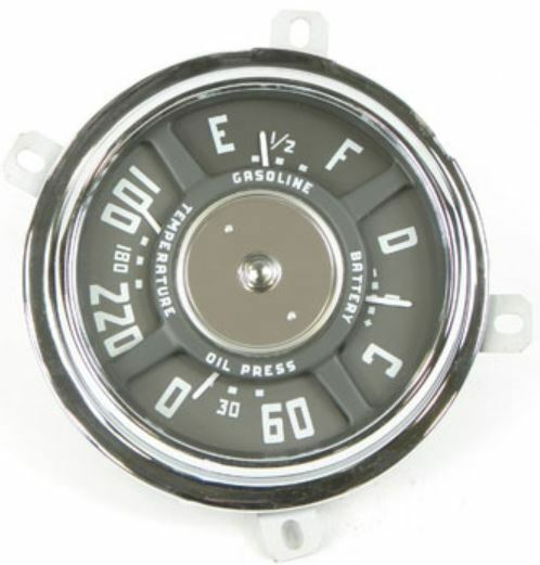 CX2023 1947-1949 Chevrolet Pickup Truck Gauge Cluster Assembly 6 Volt 6 Cylinder