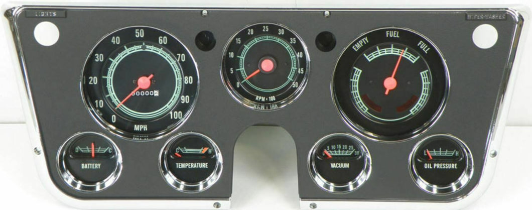 OER Gauge Cluster Set 5,000 RPM Tach/Vacuum Gauge 1969-1972 Chevy/GMC Truck