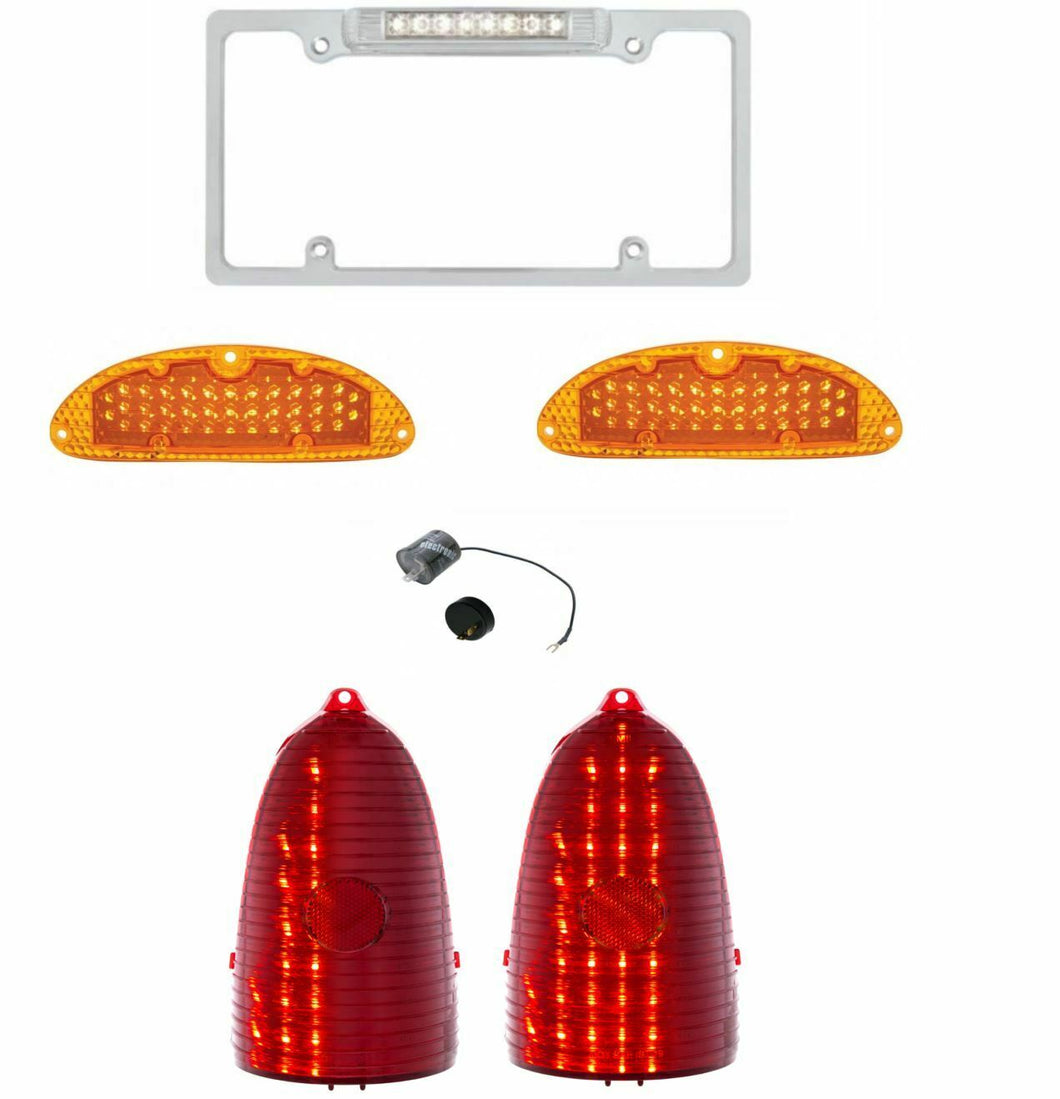 United Pacific One-Piece Style Sequential LED Tail/Marker Light Set 1955 BelAir