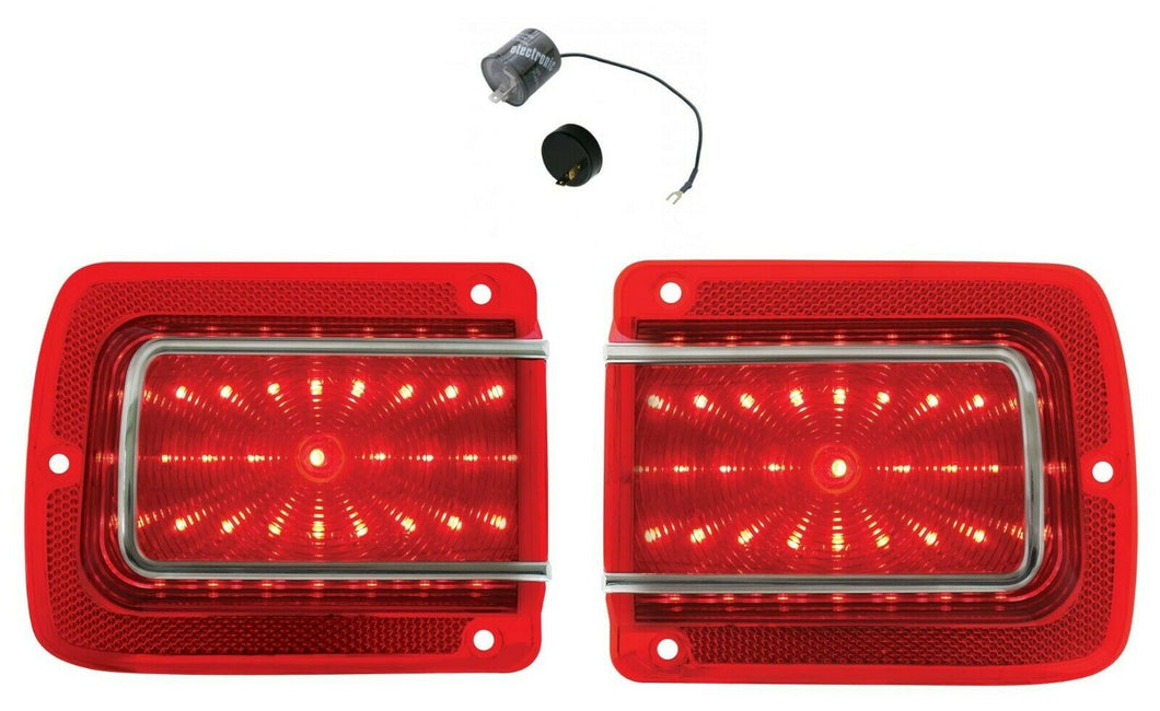 United Pacific LED Tail Lamp Light Set w/ Flasher 1965 Chevy Chevelle & Malibu