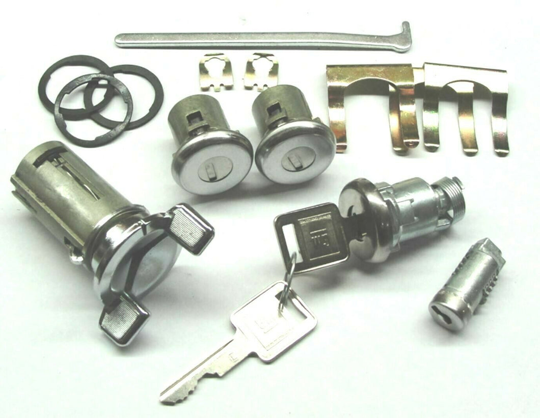 PY Autolock Keyed Alike Ignition Door Glovebox Trunk Lock Set 1969 GTO & Lemans