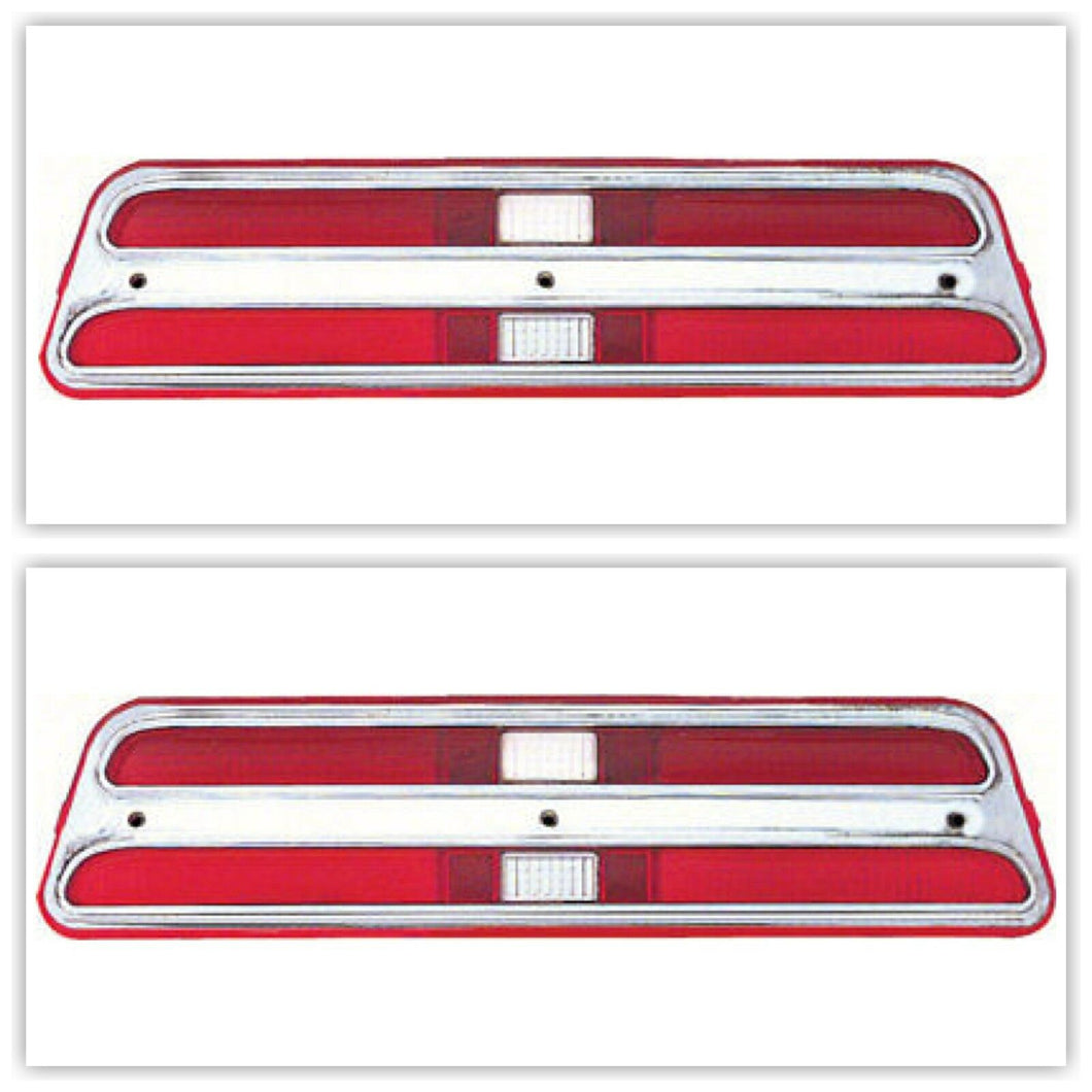 OER Injection Molded Tail Lamp Tail Light Lens Set For 1969 Pontiac Firebird