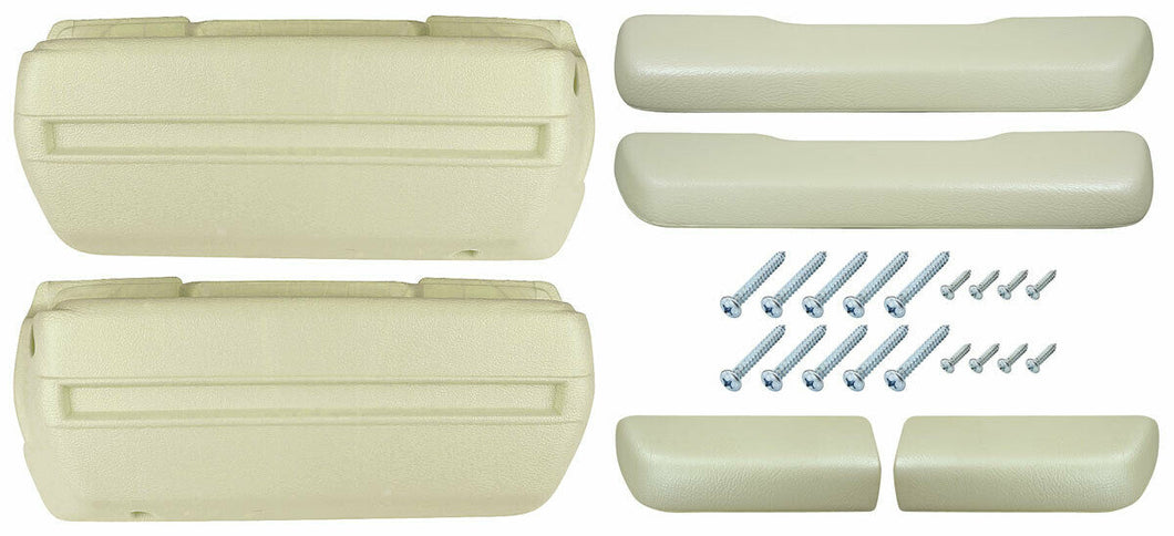 RestoParts Pearl Armrest Kit w/ Rear Pads 1968 GTO Lemans Chevelle Cutlass