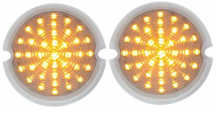 United Pacific Clear Lens Amber LED Parking Light Set 1951-1953 GMC Pickup Truck