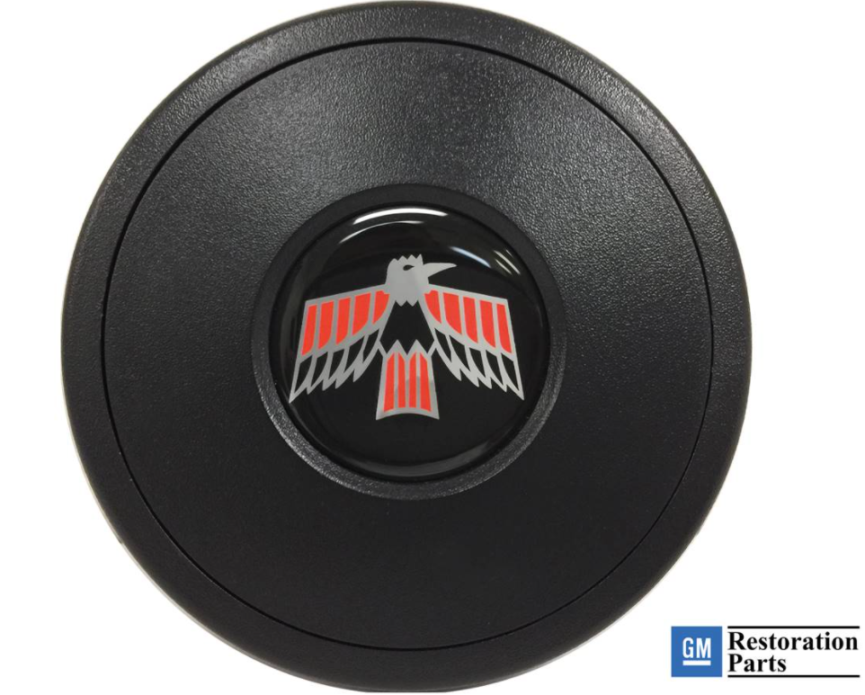 S9 Series Black Horn Button With 1967-1969 Pontiac Firebird Emblem