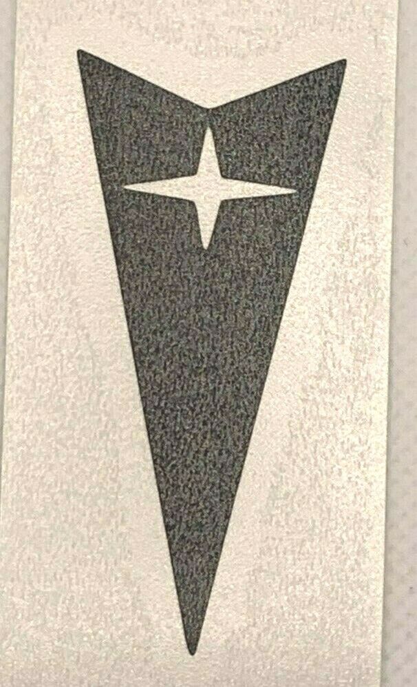 Flat Black Front Arrowhead Emblem Overlay Decal 2008-2009 Pontiac G8 Models
