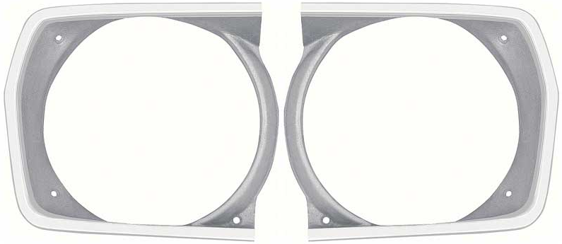 OER Argent Silver Headlamp Bezel Set 1970-1972 Duster Models