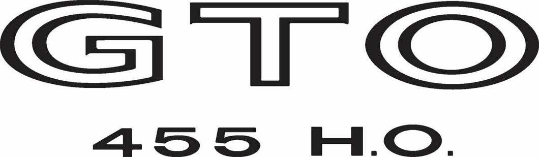 Black Body/Fender Decal 1971 Pontiac GTO 455 HO Engine