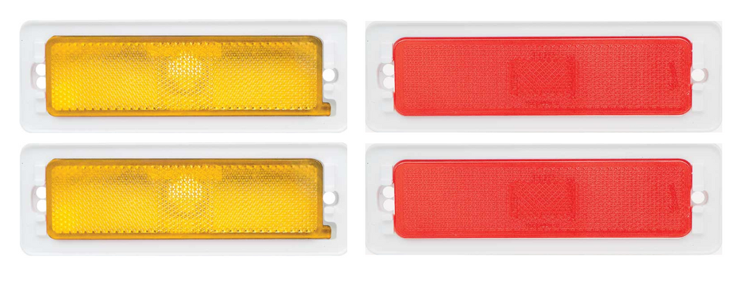 OER Front and Rear Side Marker Light Lens Set 1970-1974 Nova 1971-1974 Ventura