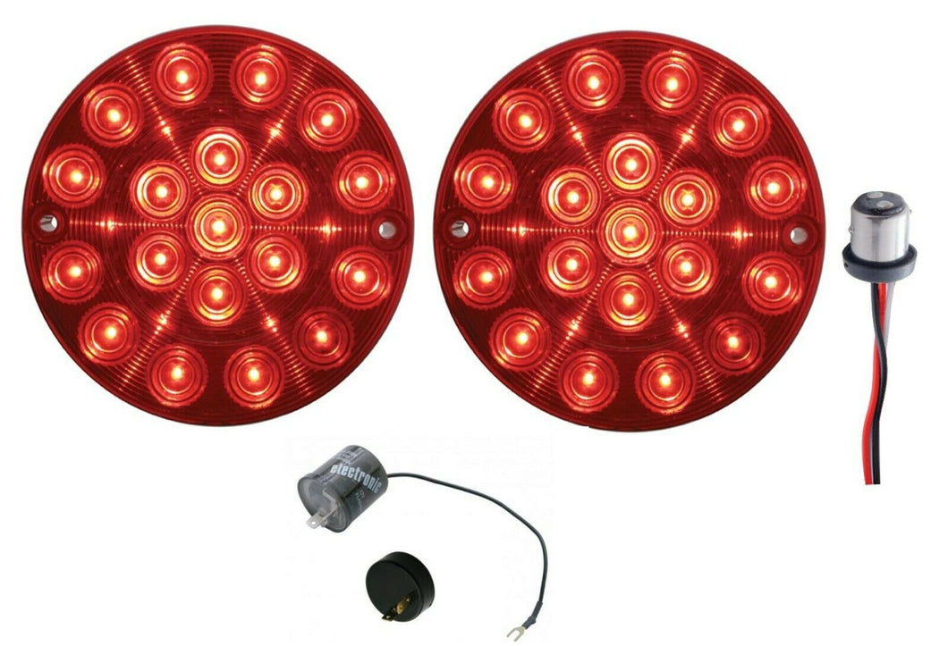United Pacific 19-LED Tail Light Set 1980-1982 Chevy Corvette With LED Flasher