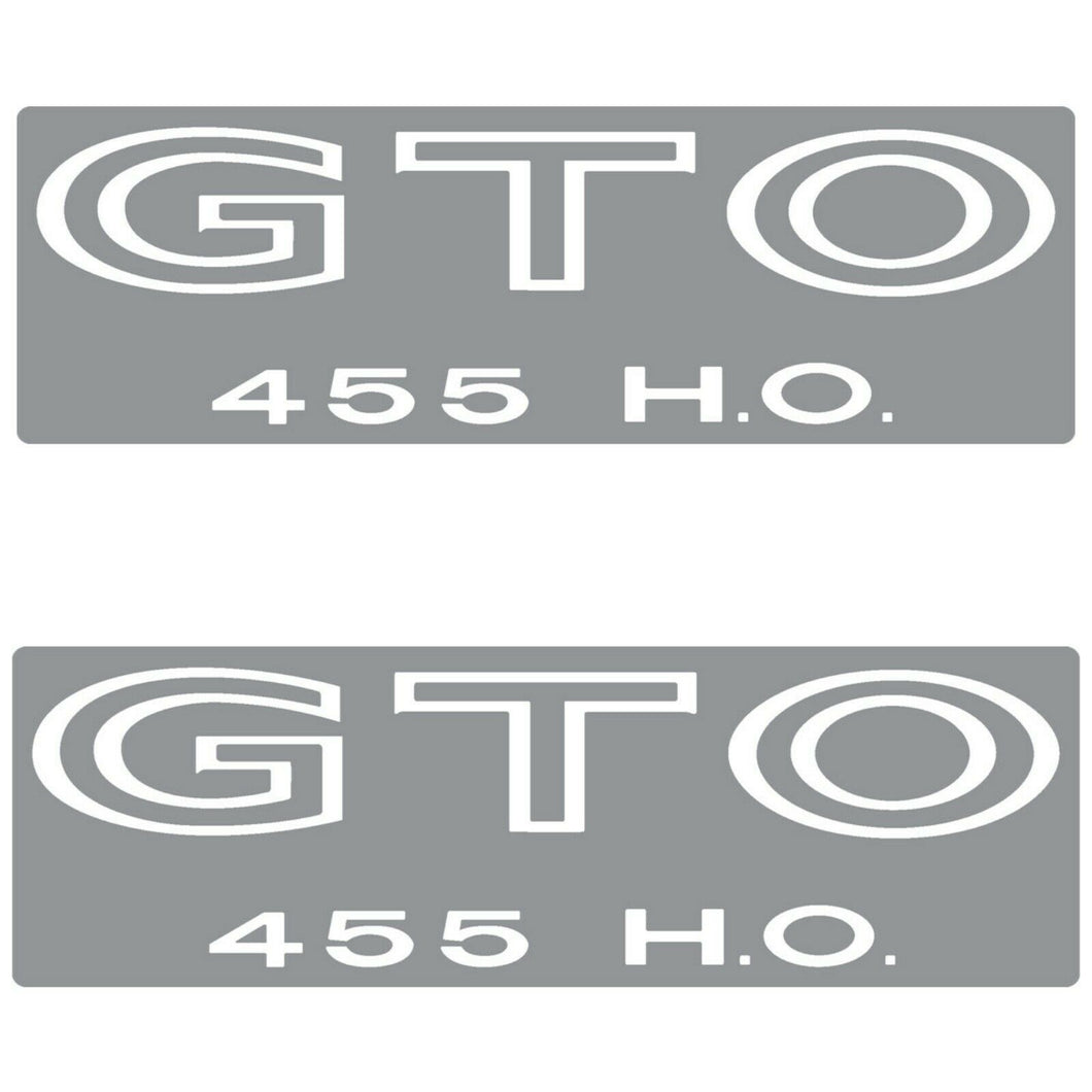 White Body/Fender Decal Set 1971 Pontiac GTO 455 HO Engine