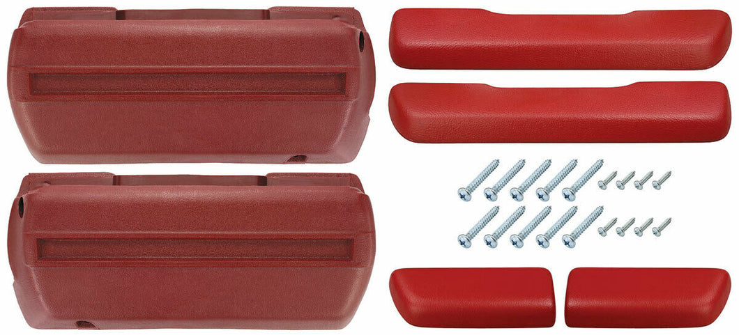 RestoParts Red Front/Rear Armrest Kit 1968 GTO Lemans Chevelle Cutlass