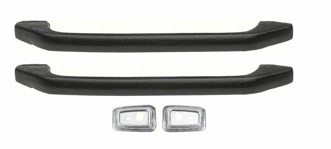 OER Black Deluxe Interior Grab Handle and Bezel Set 1968-1969 Chevy Camaro