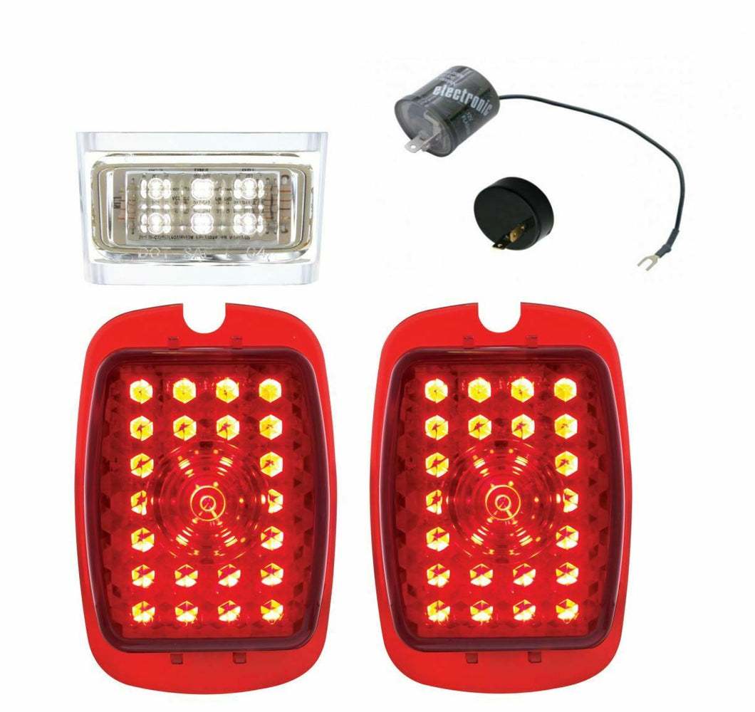 United Pacific LED Tail Light Set 1937-1938 Chevy Car and 1940-1953 Truck