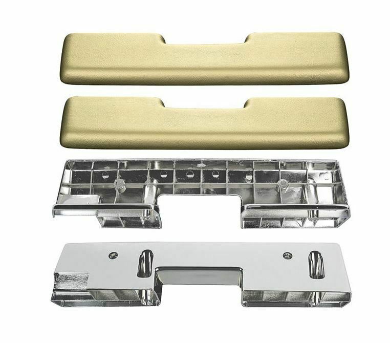 RestoParts Gold Front Armrest Base and Pad Kit 1965-1967 Oldsmobile Cutlass/442