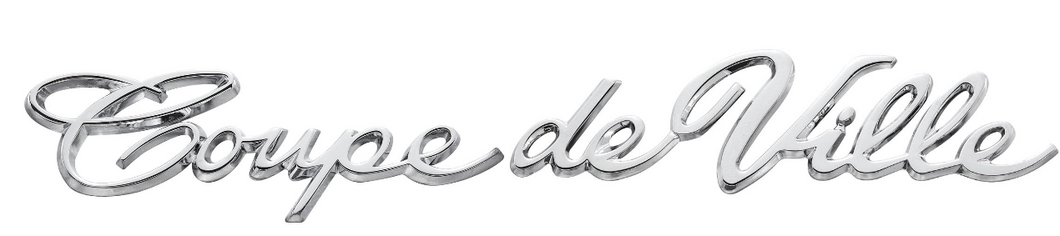 RestoParts Coupe deVille Quarter Panel Emblem 1965-1970 Cadillac DeVille Models