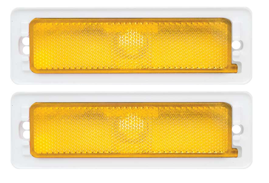 OER Front Side Amber Marker Light Lens Set 1970-1974 Nova 1971-1974 Ventura