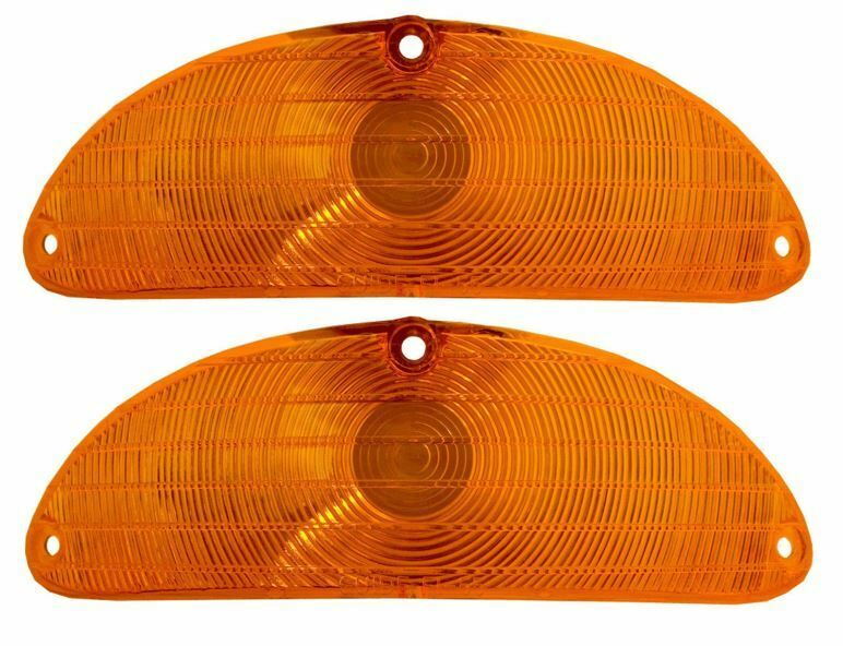 United Pacific Amber Parking Light Lens Set 1955 Chevy Bel Air 150 210 Models