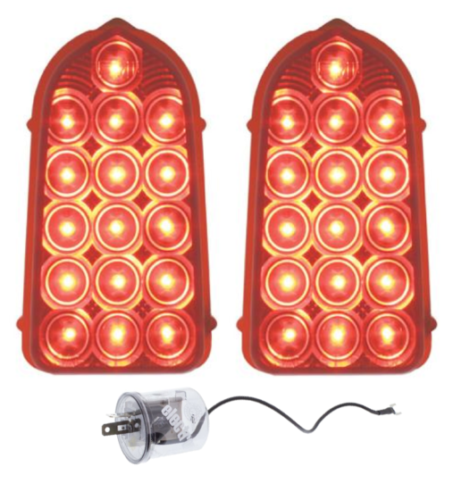 United Pacific Super Bright LED Tail Light Set With Flasher 1949-1950 Bel Air