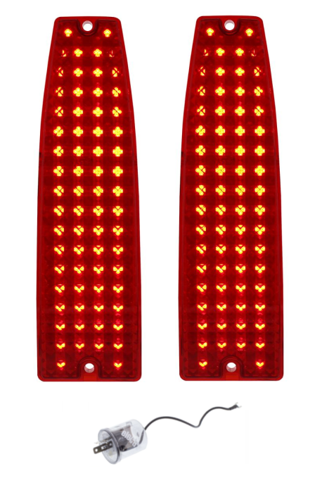 United Pacific One-Piece Super Bright LED Tail Light Set 1966-67 Chevy II Nova