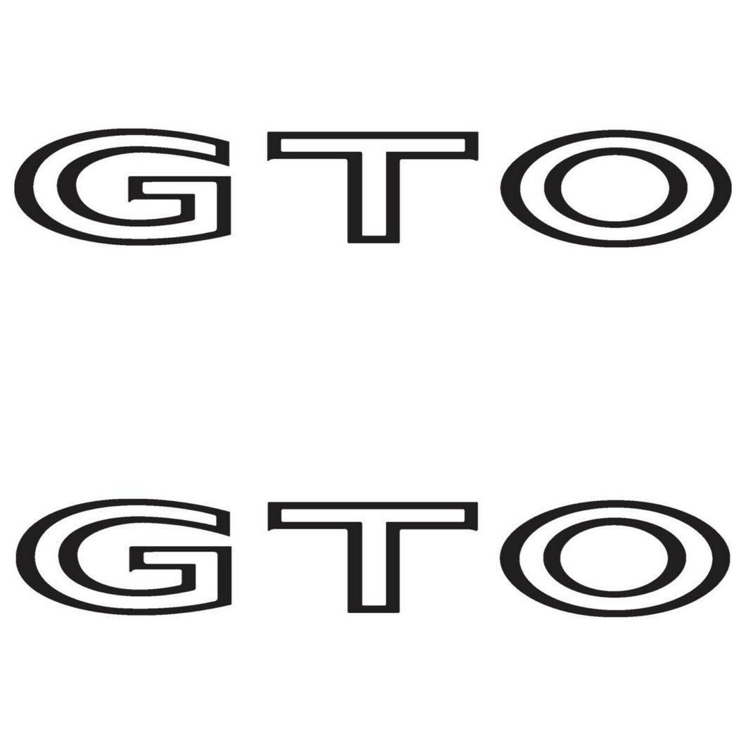 Black Body/Fender Decal Set 1970-1973 Pontiac GTO 3M Backing USA Made