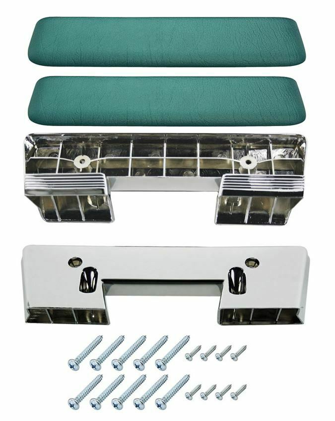 RestoParts Turquoise Front Armrest Base/Pad Kit 1961-64 Tempest Lemans 1964 GTO