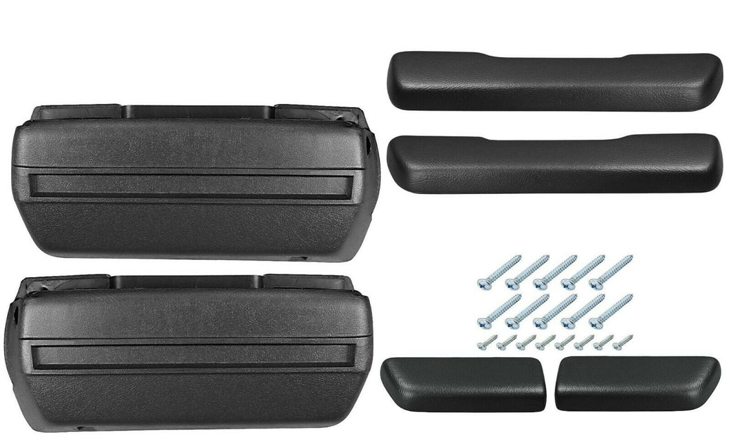 RestoParts Black Armrest Kit w/ Rear Pads 1968-1969 GTO Lemans Chevelle Cutlass