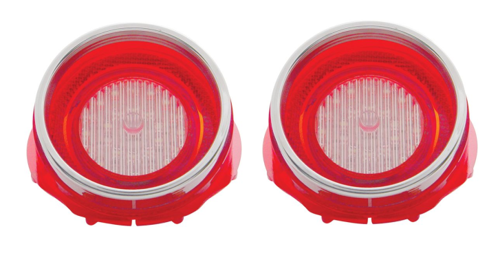 United Pacific Super Bright 26 LED Backup Light Set W/ SS Trim 1965 Chevy Impala