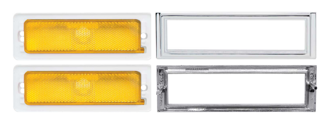OER Front Marker Lamp and Bezel Set 1970-1974 Nova and 1971-1974 Ventura