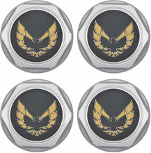 Load image into Gallery viewer, OER 881172 1977-1981 Pontiac Firebird Wheel Center Cap Set Silver Gold Bird Logo
