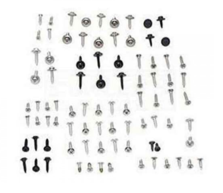 80 Piece Interior Screw Kit For 1956-1959 Chevy and GMC 1/2 Ton Pickup Trucks