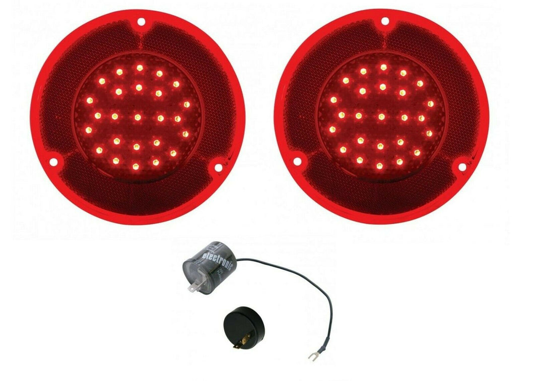 United Pacific LED Tail Light Set w/ LED Flasher 1967-1972 Chevy Stepside Trucks