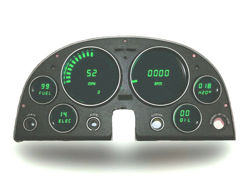 Intellitronix Green LED Digital Gauge Cluster 1963-1967 Chevy Corvette Models