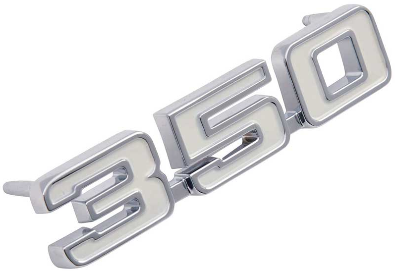 OER Chrome Zinc Diecast 350 Front Fender Emblem For 1969 Chevy Camaro Models