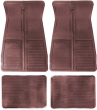 Load image into Gallery viewer, OER Dark Red 4 Piece Rubber Floor Mat Set For 1973-1981 Firebird Camaro Nova
