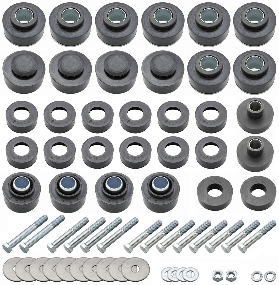 Bushing Kit, Body, 1968-72 GTO/Tempest/LeMans Convertible, 30 Bushings w/Hdw