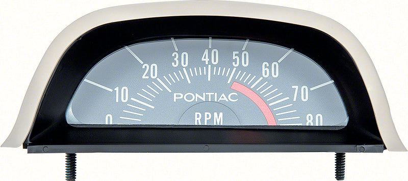 OER Hood Tachometer 5200 Red Line V8 Point Ignition 1968 Pontiac Firebird GTO