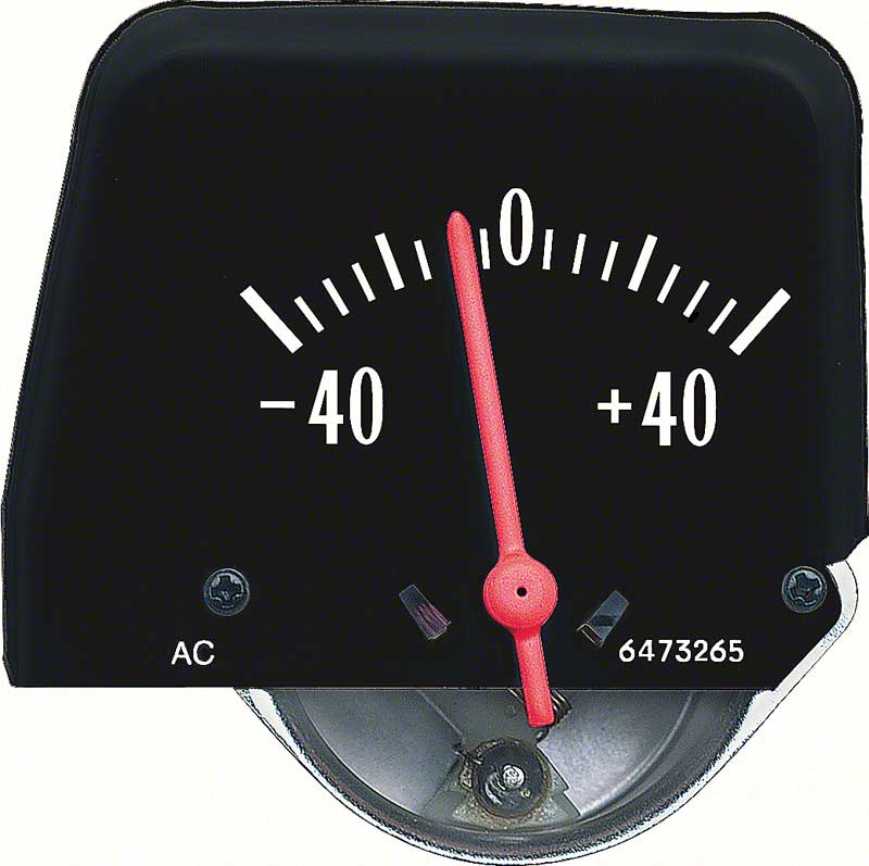 OER 6473840 Console Amp Gauge Black 1968-1976 Camaro Chevy II Nova Ventura GTO