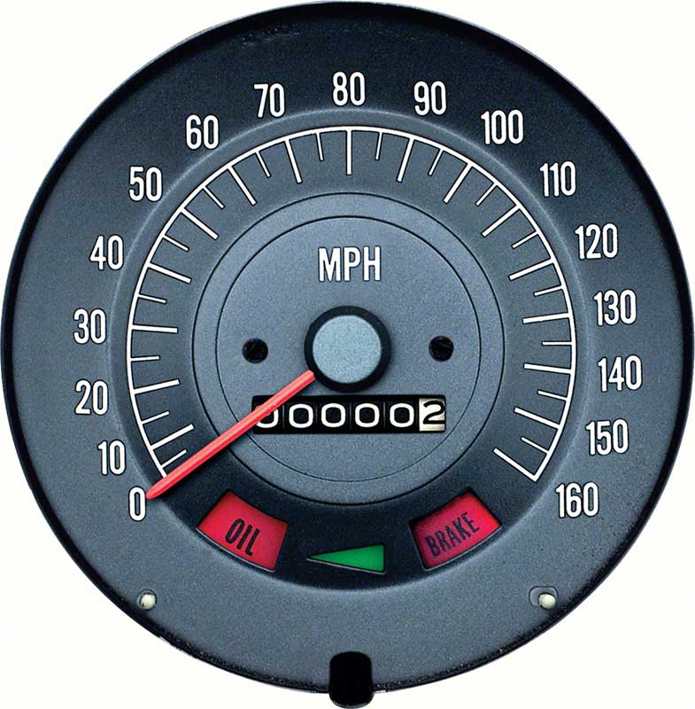 OER 6481931 1968 Pontiac Firebird 160MPH Speedometer w/o Gauge Package/Warning